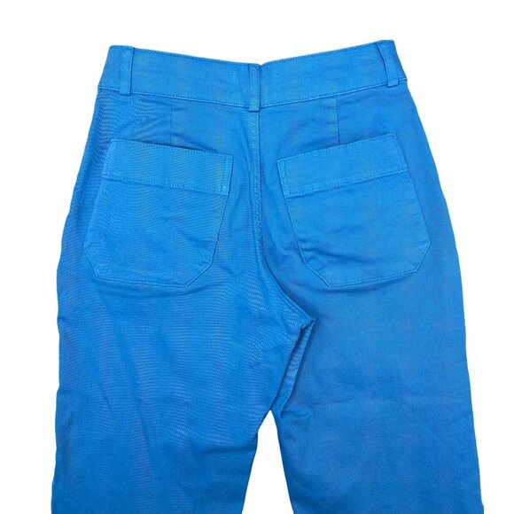 Everlane Womens Cotton Organic Stretch Chino Pants Blue Cropped Casual Size 6 - Picture 4 of 14